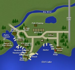 Resort Layout - Long Birch Lodge